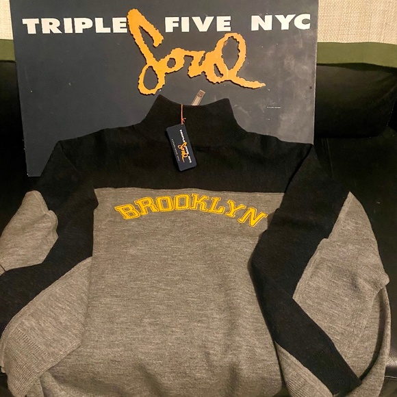TRIPLE FIVE SOUL Vintage Slim Fit Brooklyn Sweater Top Sz 3X - Picture 4 of 14